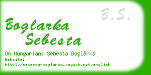 boglarka sebesta business card