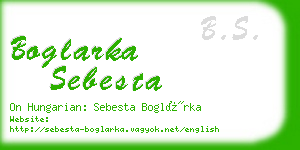 boglarka sebesta business card